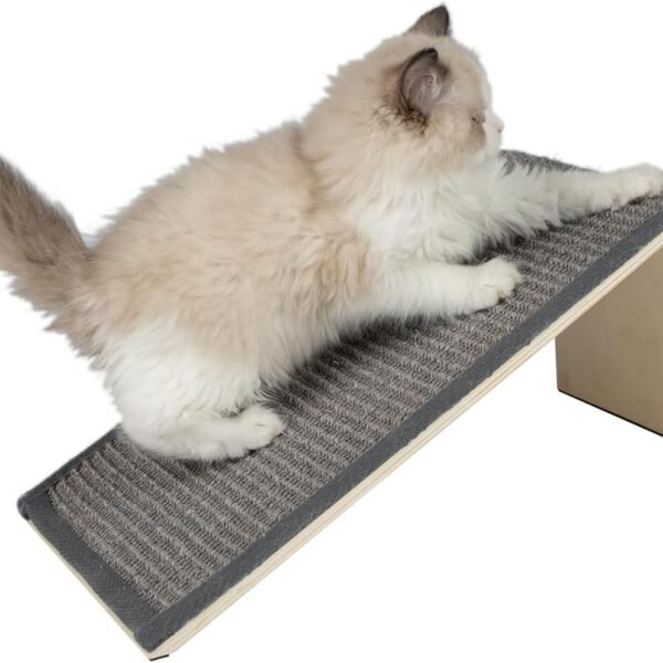 Sloped Sisal Cat Scratchers for Indoor Cats, Climbing Ramp Fun and Interactive Indoor Play, Supports Natural Pet Behaviors, Heavy Duty - Gray