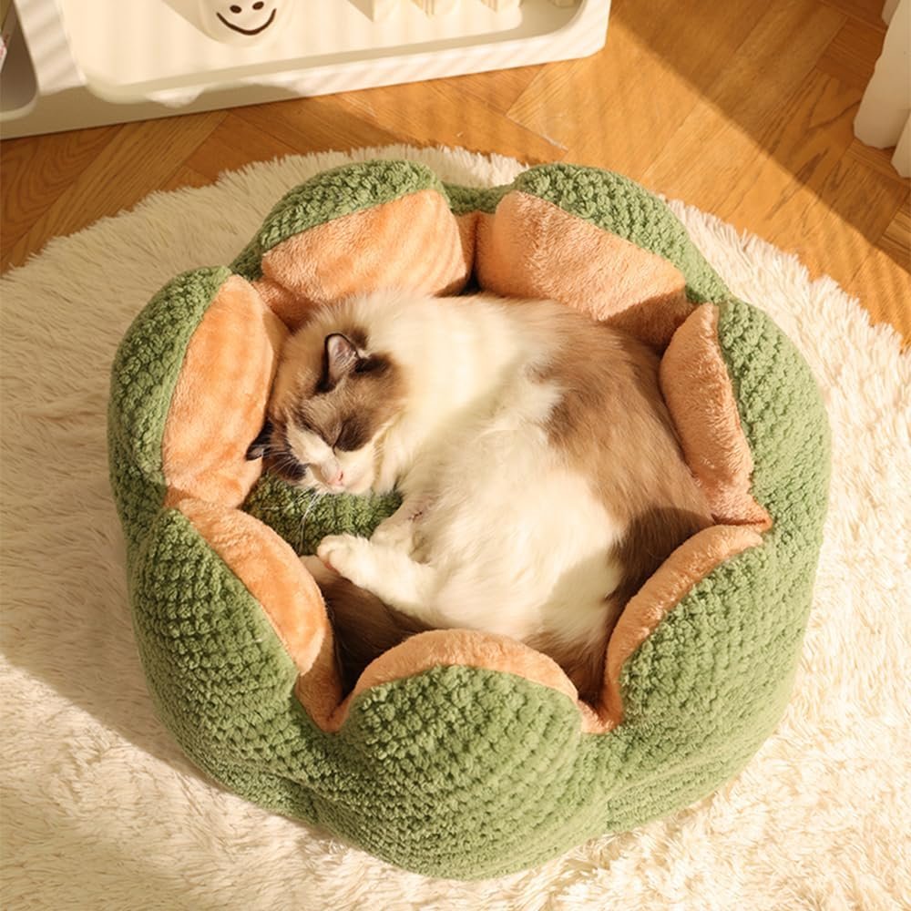 Cactus Pet Round Bed - Cute Design Washable Round Cat Dog Bed