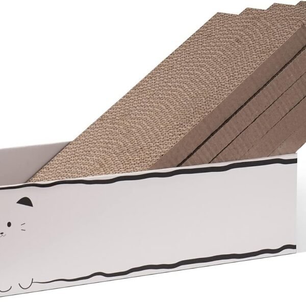 Cat Scratcher, 17.3"L x 7.9"W x 4.7"H, Reversible Design for Double Service Life